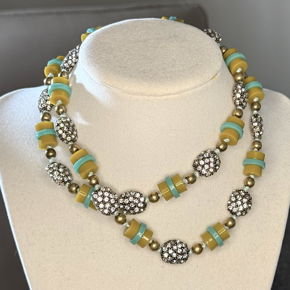 J. Crew Crystal Beaded Long Necklace - NWT